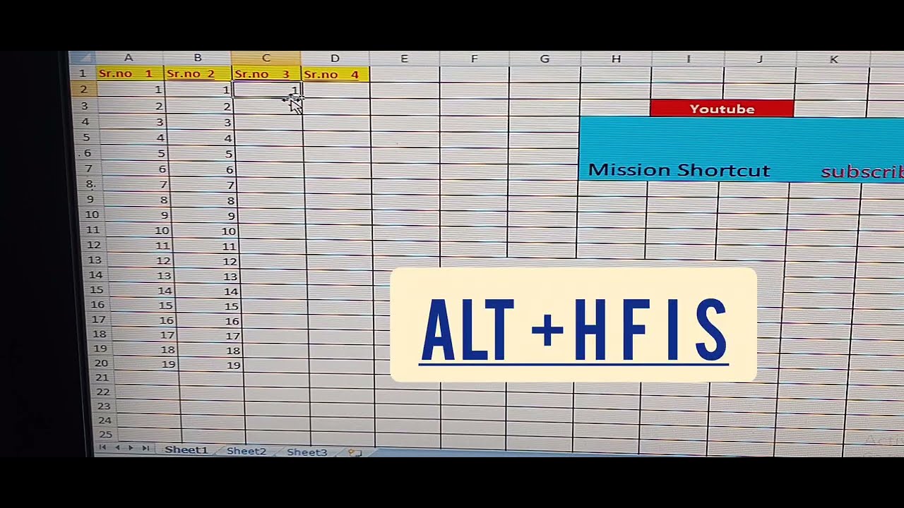 Excel Auto Fill Series Shortcut | Time Saving Excel Tips & Tricks