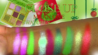 Revolution x The Grinch l &#39;Mean One&#39; Eyeshadow Palette l CLOSE UP Swatches l NelleDoingThings!