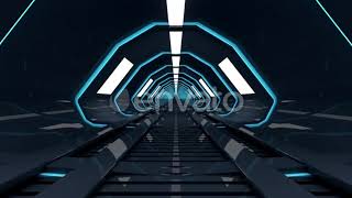 3D rendered Animation of a journey through a spaceship corridor | Motion Graphics - Envato elements