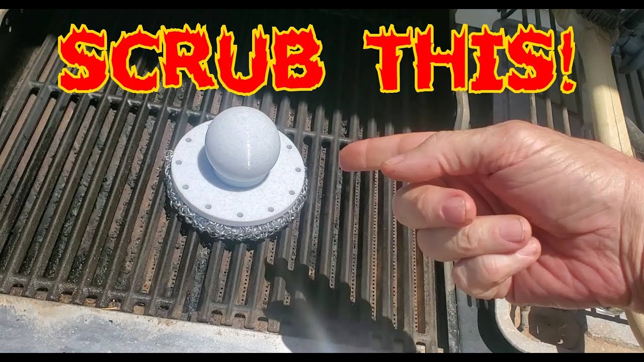 3D Printed Grill Scrubber? Why not? Requires a 7" piece of ring mail!