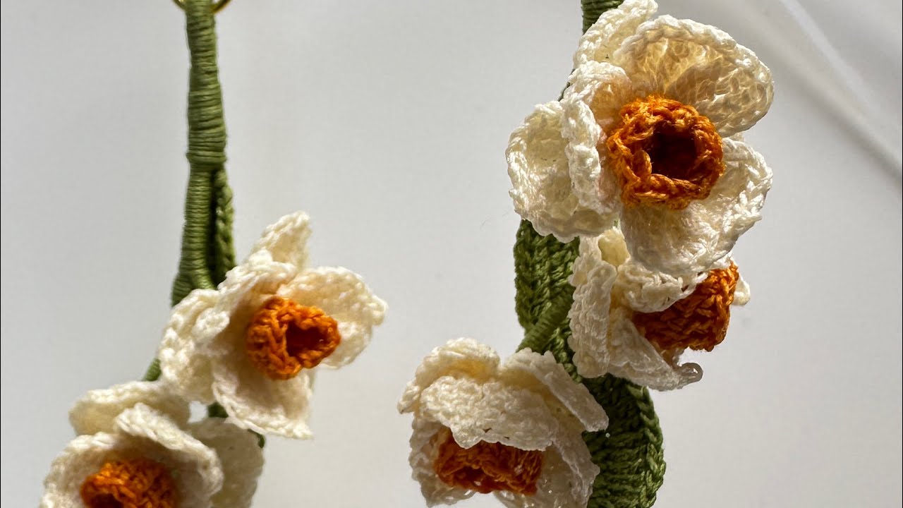 Micro Crochet Daffodil Flower 🌼 | Step-by-Step Tutorial (Flower Only)