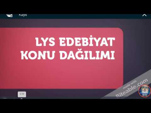 LYS EDEBİYAT KONU DAĞILIMI