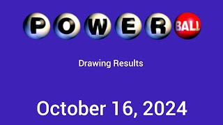 Powerball winning numbers October 16, 2024