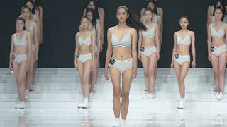 4K2026深圳Siuf蘭卓麗超模大賽 内衣秀Part2模特單人展示젊은 모델 속옷쇼