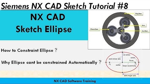 NX CAD Sketch Beginners Tutorial#8 | How to constraint Ellipse | Why Ellipse need 5 Constraints
