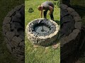Building a Luxury Swimming Pool from a Giant Tire! 🚜🏊♂️ #shorts #construction #euroxadiylab
