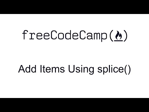 Add Items Using .splice() - Basic Data Structures - Free Code Camp