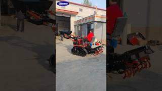 Super Compact Crawler Tractor Cultivator with Loader #rotarytiller #tractor #minitractor #cultivator