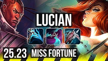 LUCIAN & Milio vs MISS FORTUNE & Rakan (ADC) | EUW Master | 25.23