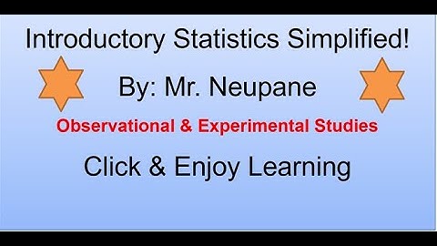 Experimental & Observational Studies