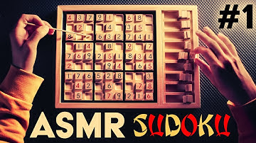 ASMR PUZZLE Wooden Sudoku Solving (n°1) 😴WHISPERING