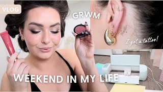 WEEKEND VLOG: New Tattoo + GRWM for a Night Out 🤠