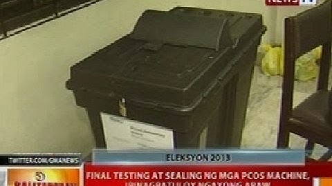 BT: Final testing at sealing ng mga PCOS machine, ipinagpatuloy ngayong araw