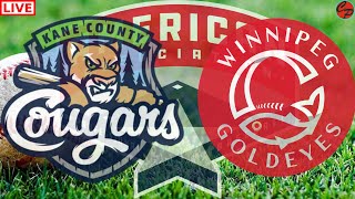 Kane County Cougars vs Winnipeg Goldeyes American Association Baseball Live Game Cast & Chat