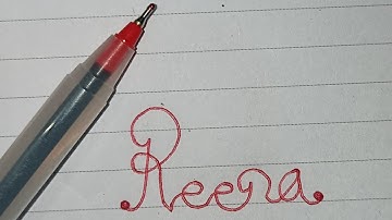 Writing Name "Reena" in Cursive Writing | #shorts #calligraphy