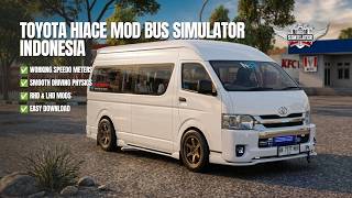 Toyota HiAce Mod for Bus Simulator Indonesia | Bussid Toyota HiAce Luxury Mod   Download Link 🚌