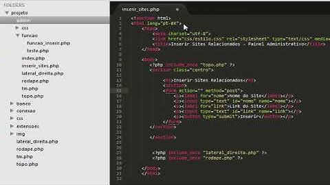 Como Criar um Site em PHP - Utilizando a Funções Inserir - Curso de PHP #14