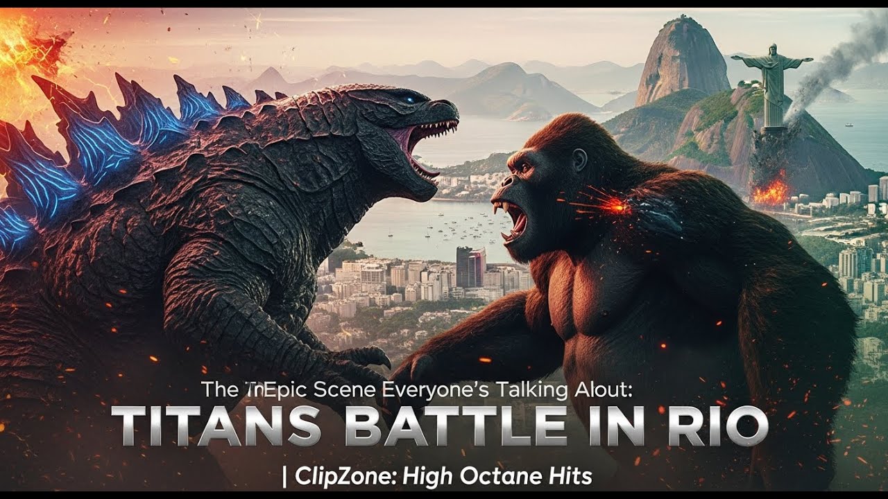 Godzilla x Kong: The New Empire's Titans Battle In Rio! The Epic Scene ...