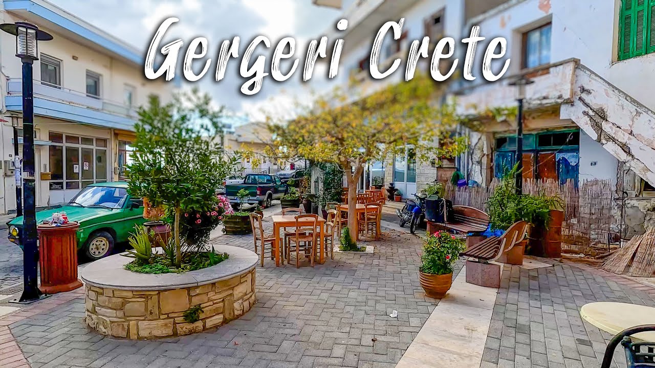 Gergeri, must visit village in Crete, walking tour 4k, Greece