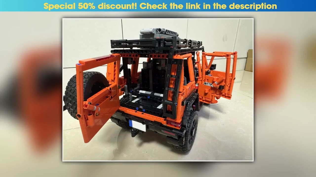 New MOC orange large car model display block childrens boy holiday gift Limited Edition