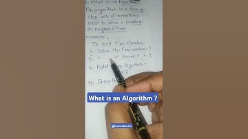 What is an Algorithm ? Short definition of an Algorithm with example #algorithm #shorts