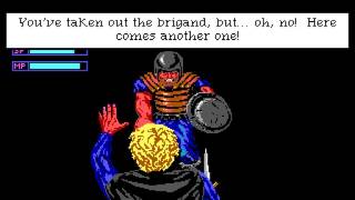 Hero's Quest (PC/DOS) "fighting off some brigands" 1989, Sierra on-line