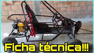 Ficha técnica do kart cross com motor estacionário 7hp