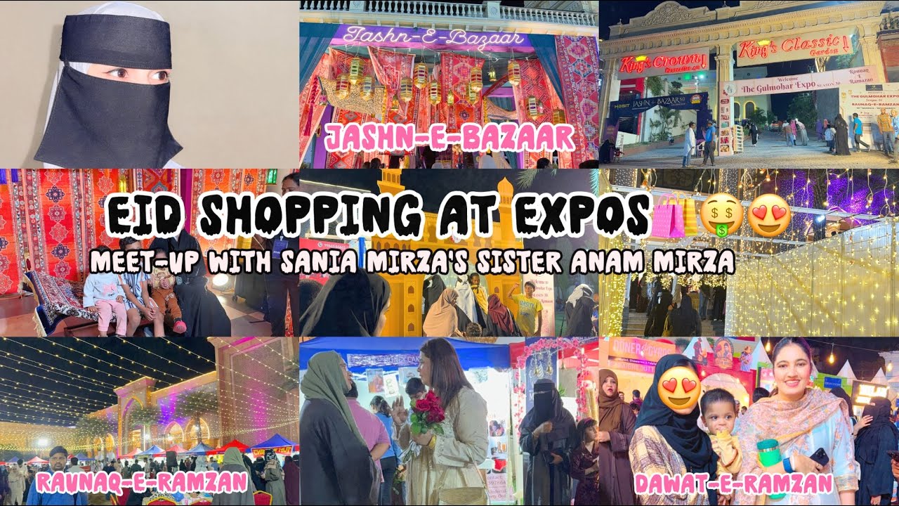 Eid ki shopping🛍️🤑At Hyderabadi Expos|Jashn-E-Bazaar,Raunaq-E-Ramzan,dawat-e-ramzan|Dinner at AZEBO🍖