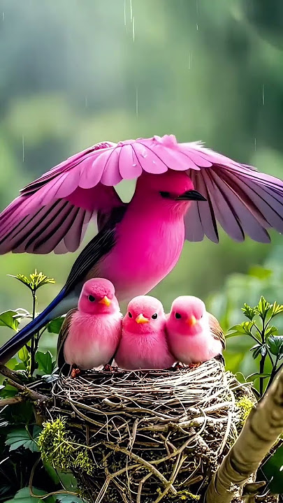 So amazing and beautiful birds protecting youners from rain. #foryou #birdlove #birdlife