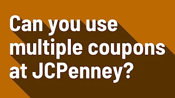 How many coupon codes can you use on JCPenney?
