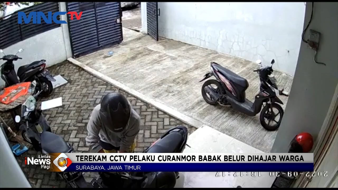 Maling Motor Babak Belum Dihajar Massa, Surabaya #LintasiNewsPagi 04/10