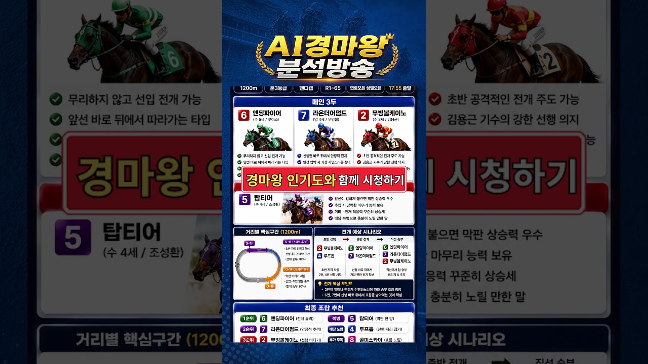 5월23일 서울 10경주!! 치열한 선행 싸움에 최대 전개 수혜마는?
