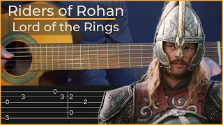 Video thumbnail of "Riders of Rohan - Lord of the Rings (Simple Guitar Tab)"