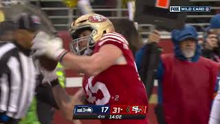 Brock Purdy to Kittle for the 14 point lead - NFL Wild Card - 49ers vs Seahawks