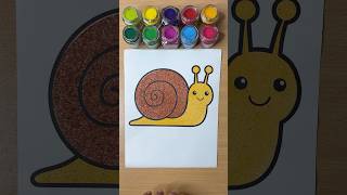 Relaxing Snail Coloring 🐌 | Satisfying Sand Art Video 😌 #shorts