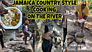 JAMAICA COUNTRY COOKING ON THE RIVER SIDE|| vlogmas day 1