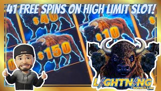 🚀 41 FREE GAMES AND BIG WINS IN HIGH LIMIT BUFFALO LIGHTING LINK SLOT!