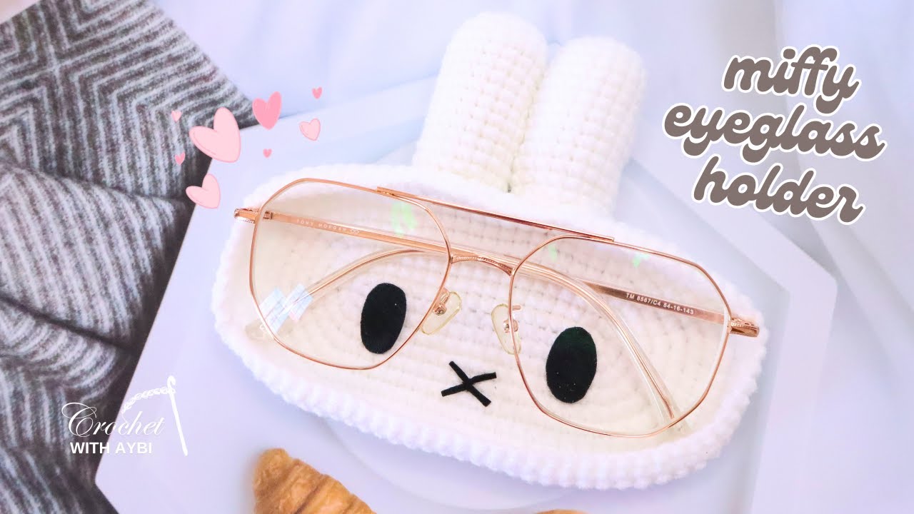 How to Crochet Miffy Eyeglass Holder | Free Tutorial | Miffy Glasses Holder Crochet Pattern