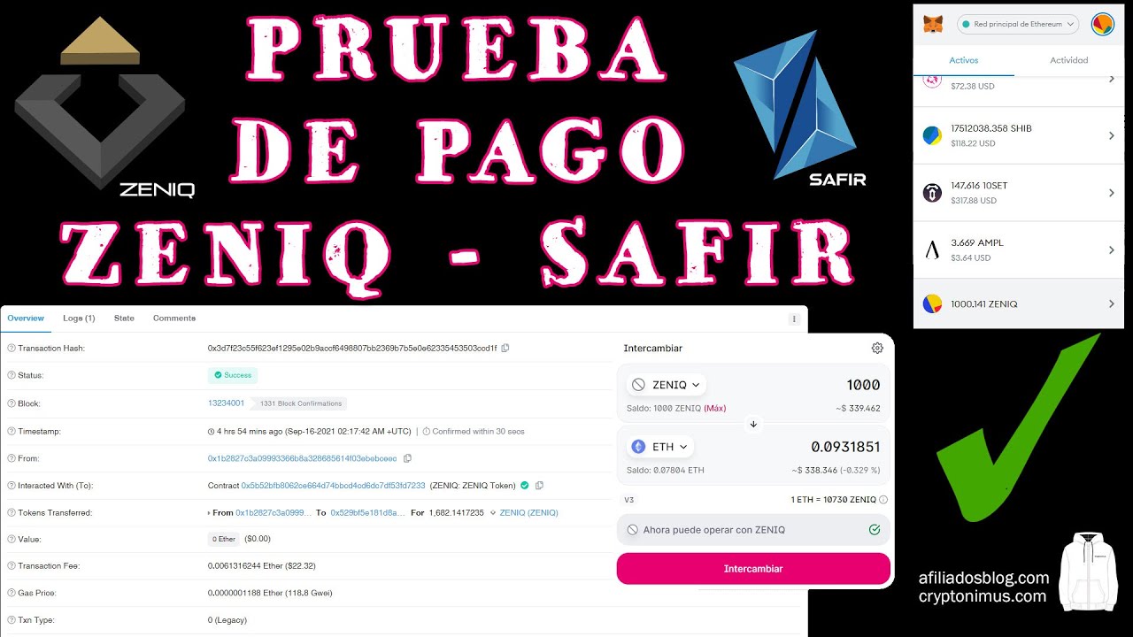 ZENIQ Coin opiniones - Safir Hubs para minting de ZENIQ crypto