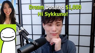 Dream donates $1000 to Sykkuno | Minecraft SPEEDRUN with Sykkuno, QuarterJade, Fuslie, & Shiphtur