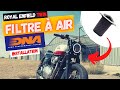 E19  on change le filtre  air  stage 2  dna filter  royal enfield interceptor 650