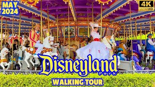 Disneyland Park Walkthrough May 2024 in 4K