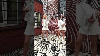 2Accordions Дуэт «Любаня»- Под Небом Парижа☀️ #Shorts