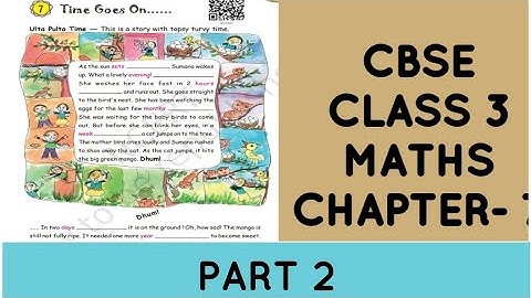 CBSE(NCERT) CLASS 3 MATHS CHAPTER- 7 " TIME GOES ON" PART 2