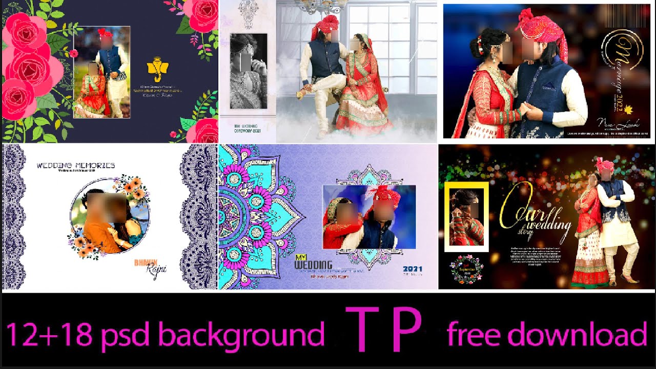 cover psd  Update New  psd background 12+18 TP/ wedding cover design free download