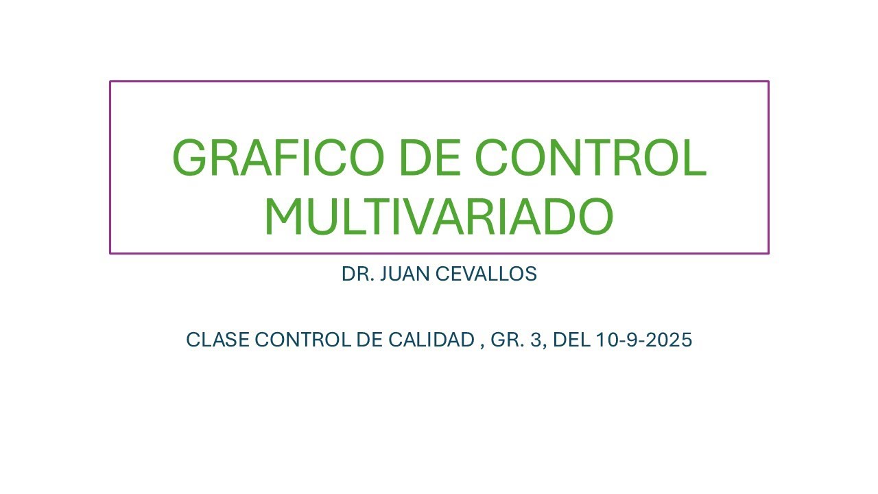 GRAFICOS DE CONTROL MULTIVARIABLE CLASE 10 ET GR3