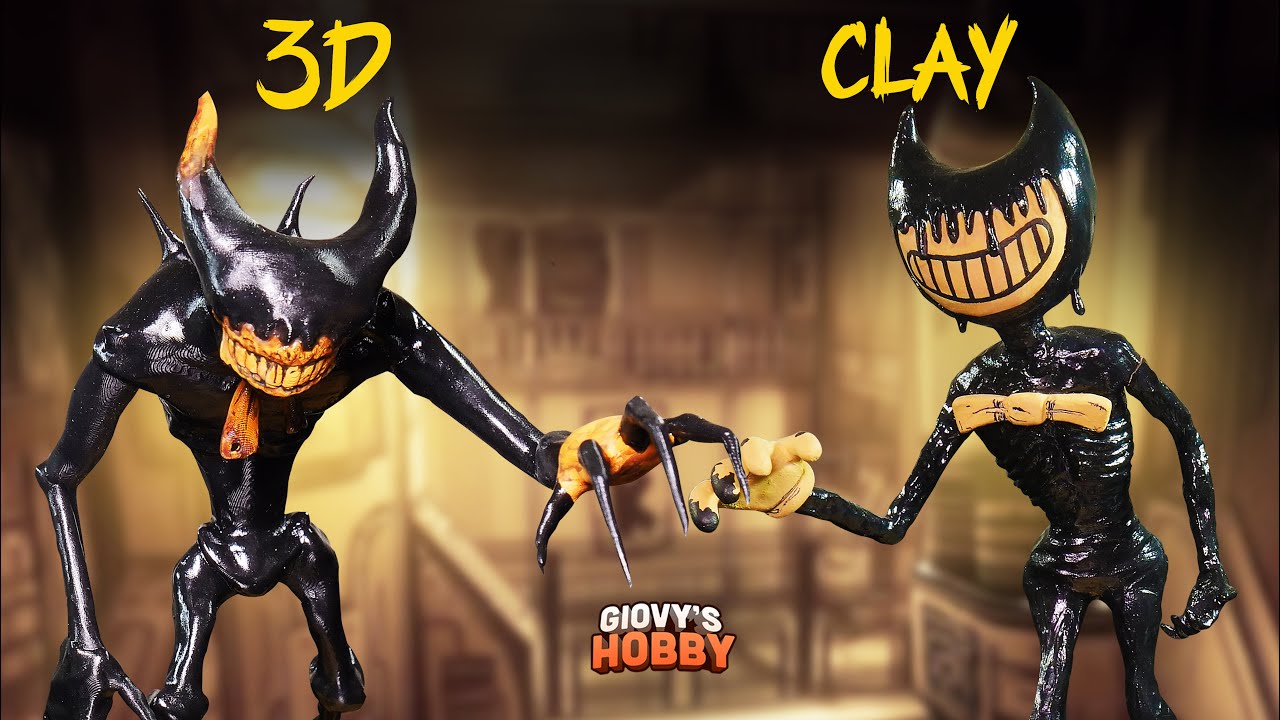 Making Clay BATIM Ink Demon And 3D BATDR Ink Demon YouTube