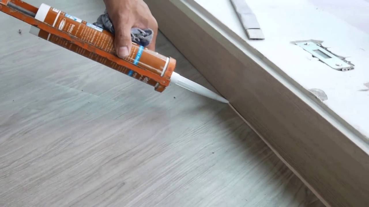 How to install PVC Wallbase Skirting, Nail Free Methods การติดตั้งบัว