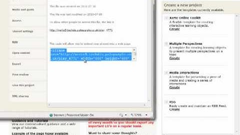 Using Xerte (XOT) with Moodle part 1
