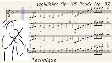 Wohlfahrt Etude No. 32 Op. 45. Music Score for Orchestra. Play Along. Technique for Orchestra.